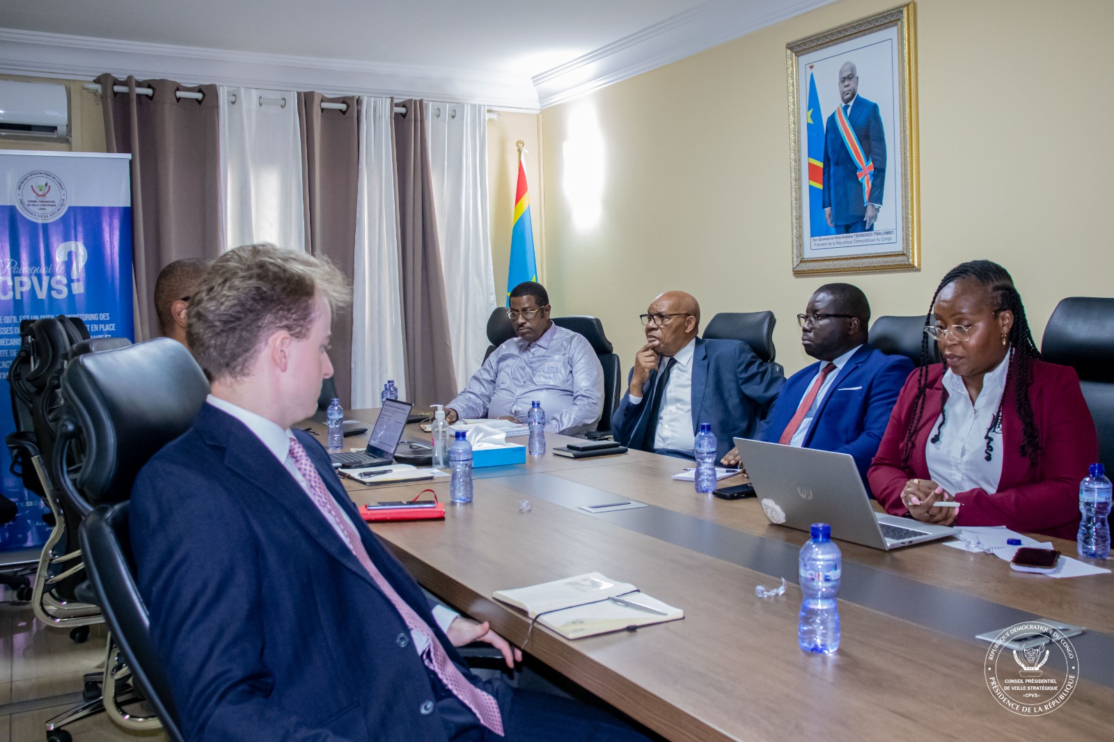 Vue de la délégation lors de l’audience