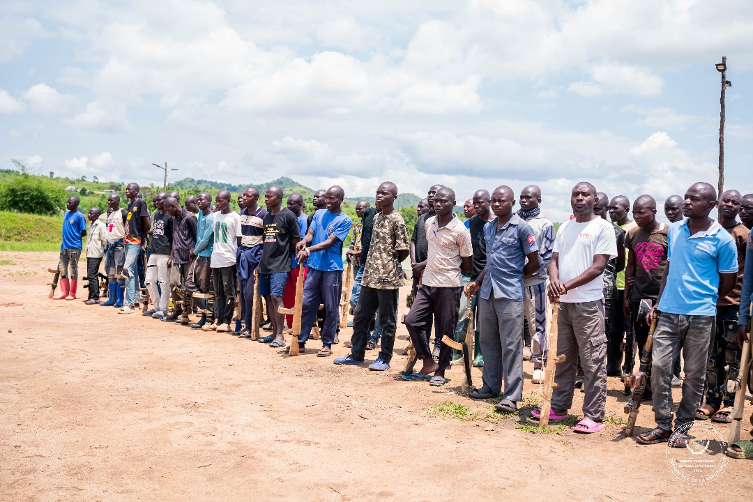 Vue générale des camps de déplacés